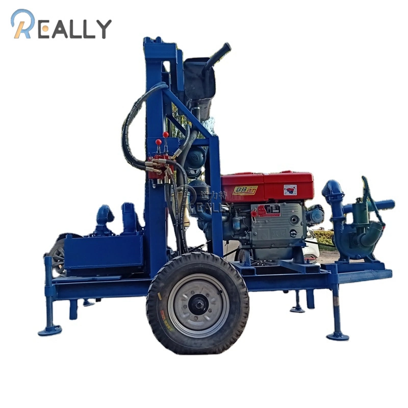 22HP Diesel Deep Water Well Core Drilling Rig Machine 100m Hydraulic Mine Drilling Rigs Rotary Hole Borehole Drill Machines for Sale