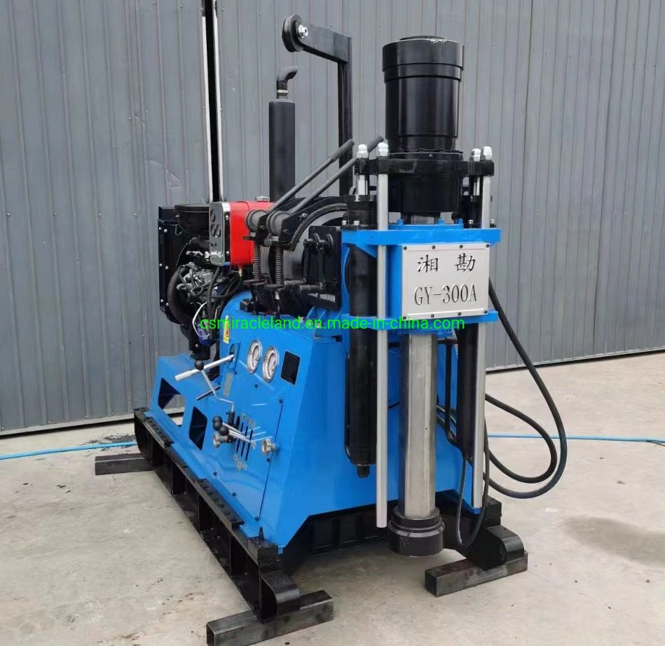 Hydraulic Rotary Spt Soil Testing Drill Machine/Geotechnical Investigation/Water Well Borehole/Mining Exploration Diamond Wireline Core Drilling Rig (GY-300A)