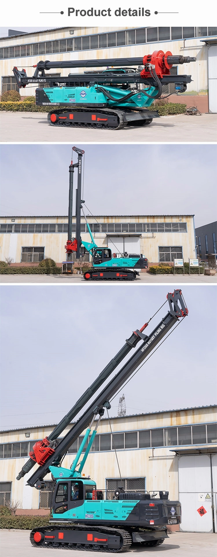 New Pilling Factory Price Borehole 30m Depth Heavy Engineering Drill Wheeled Bored Pile Drilling Rig